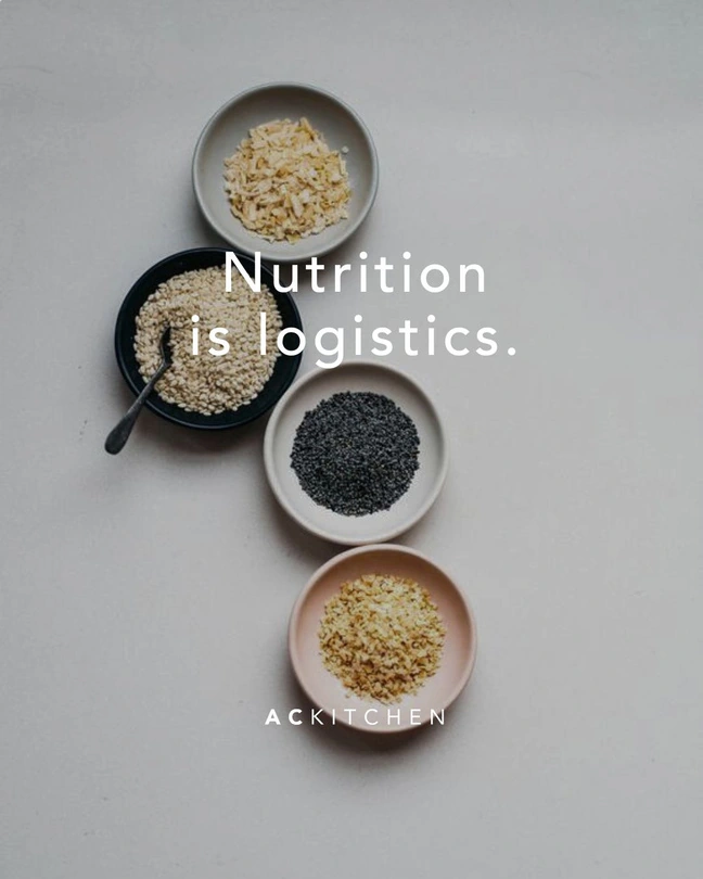 ACKitchen: Nutrition is logistics social post