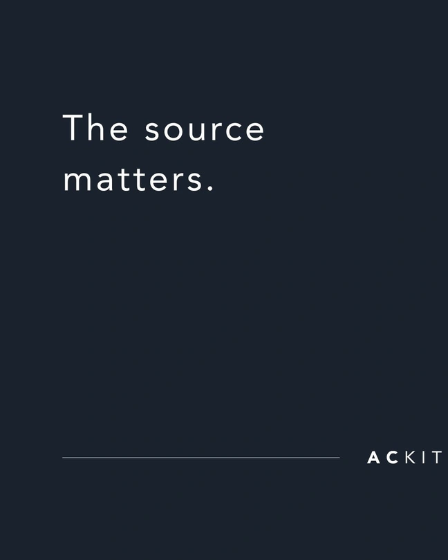 Post 10 — The source matters (carousel)