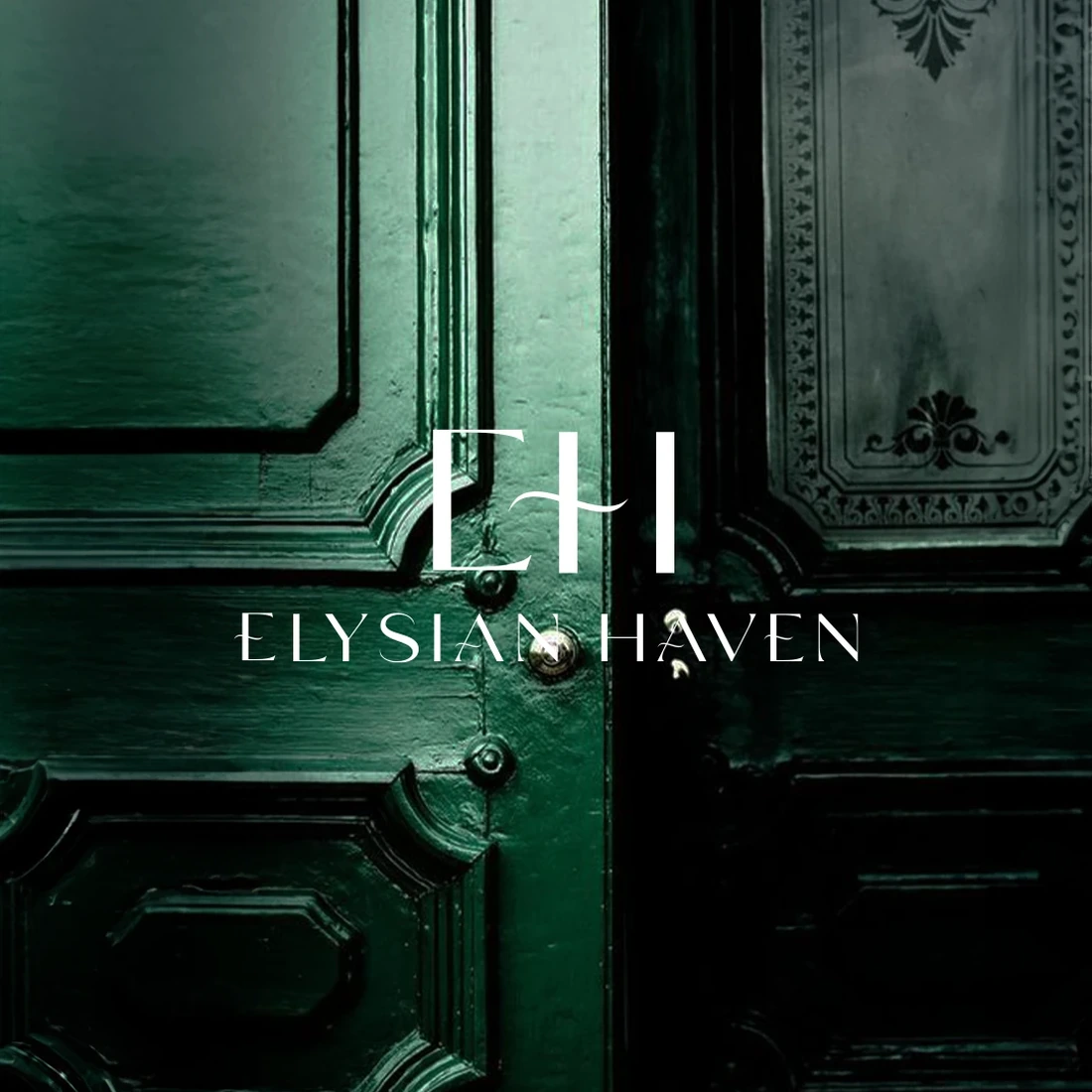 Elysian Haven: logo on a green door