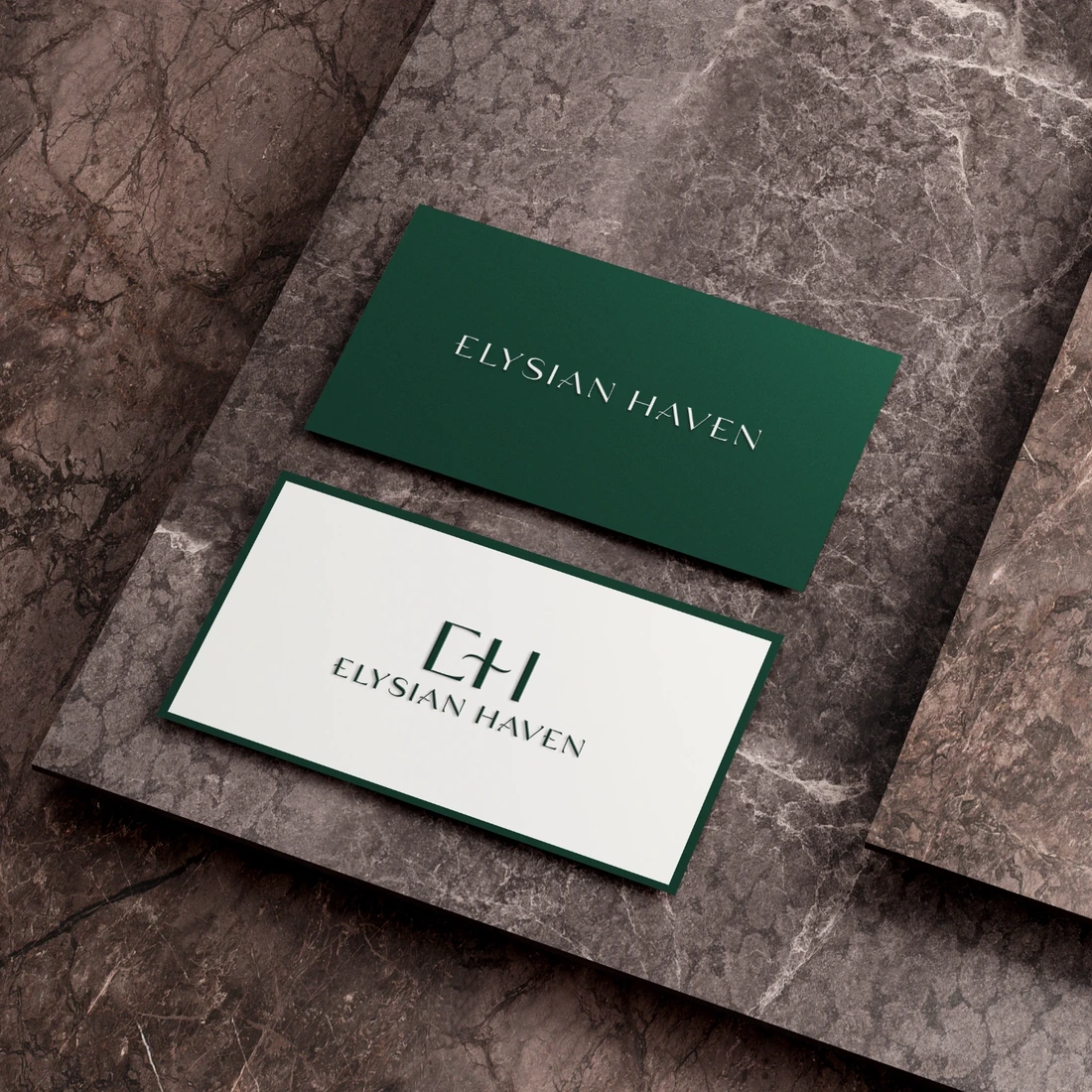 Two Elysian Haven business cards
