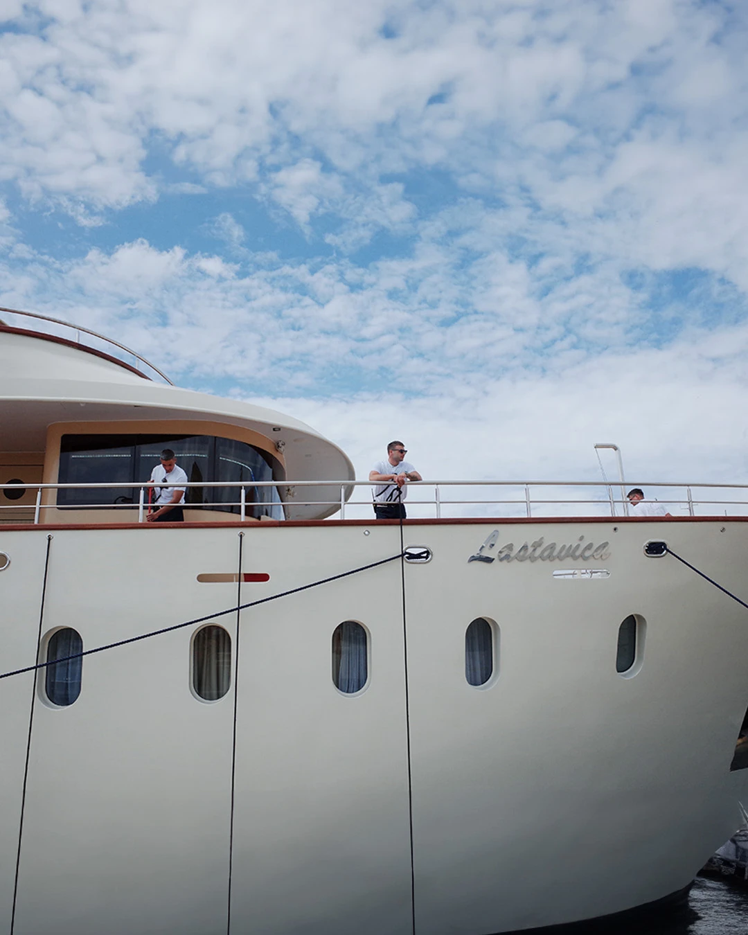 Exterior of the Lastavica yacht