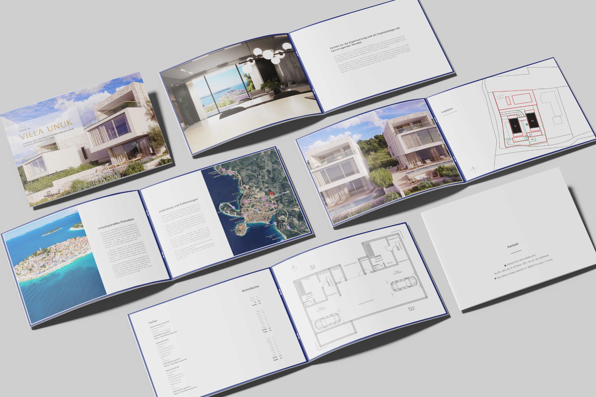 Villa Unuk: brochure spreads
